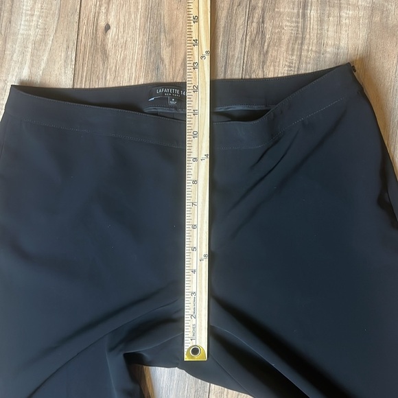 Lafayette 148 New York Slim Black Pants Women’s 8 Bleeker Stretch Dress Trousers - Picture 5 of 10